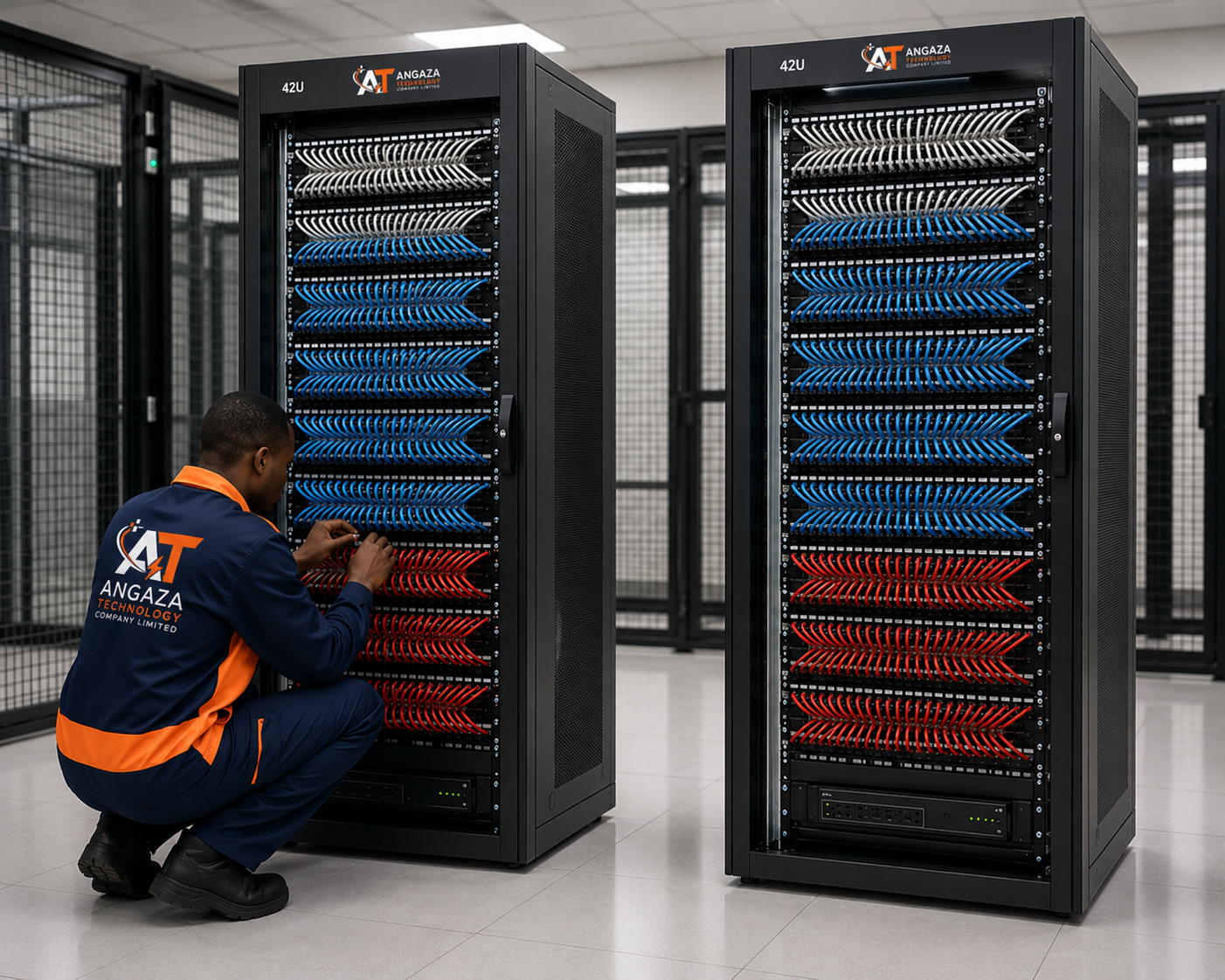Angaza Technology – Server Room Setup professional installation and service in Tanzania